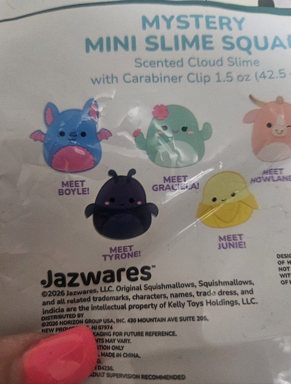 Squishmallows Mystery Mini Cloud Slime Squad With Clip - Tyrone Grape Scented - Picture 3 of 9